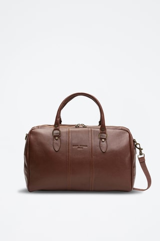Sac bowling en cuir Mini Week - Marron