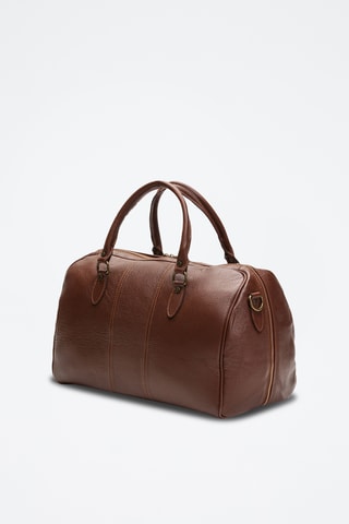 Sac bowling en cuir Mini Week - Marron