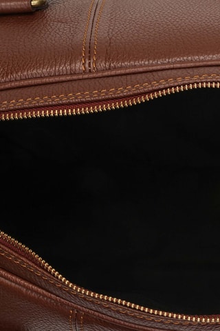 Sac bowling en cuir Mini Week - Marron