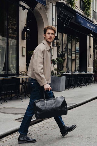 Sac bowling en cuir Nino - Noir