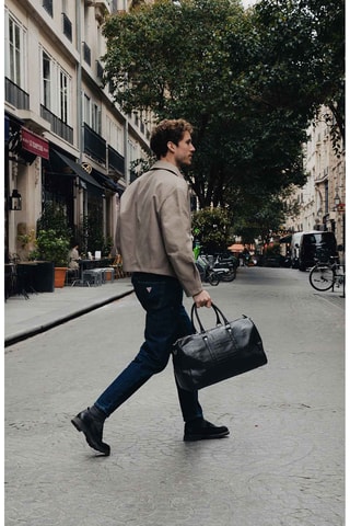 Sac bowling en cuir Nino - Noir