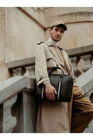 Porte-documents en cuir Ivan - Noir