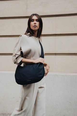 Sac bandoulière en cuir Rinn - Noir