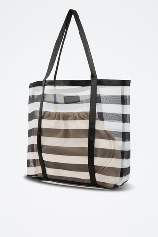 Sac porté épaule Tempo - Blanc et noir