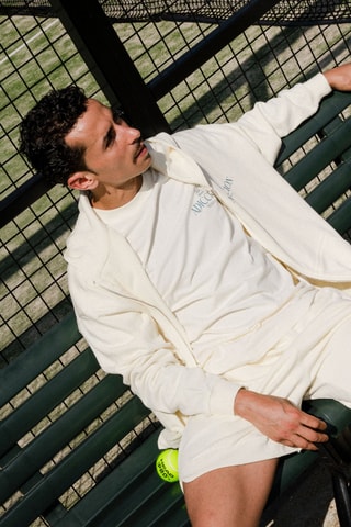 Felpa oversize con cappuccio The Court - Beige