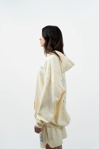Felpa oversize con cappuccio The Court - Beige