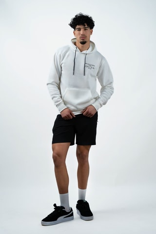 Felpa oversize con cappuccio The Court - Bianco