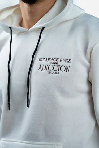 Felpa oversize con cappuccio The Court - Bianco