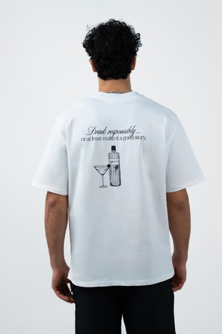 T-shirt oversize The Court - Bianco