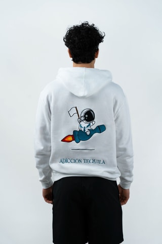 Felpa oversize con cappuccio The Court - Bianco