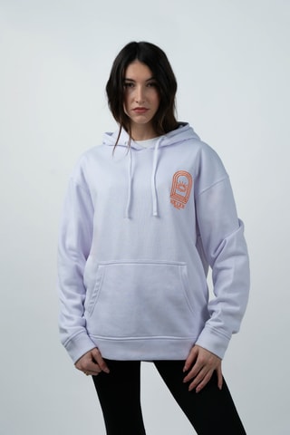 Felpa oversize con cappuccio The Court - Bianco