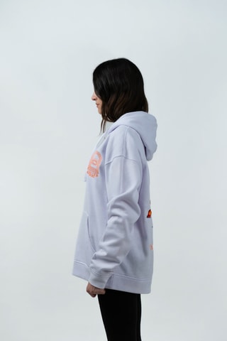 Felpa oversize con cappuccio The Court - Bianco