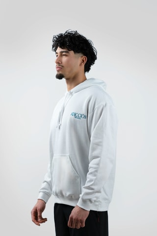Felpa oversize con cappuccio The Court - Bianco