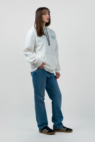 Felpa oversize con cappuccio The Court - Bianco