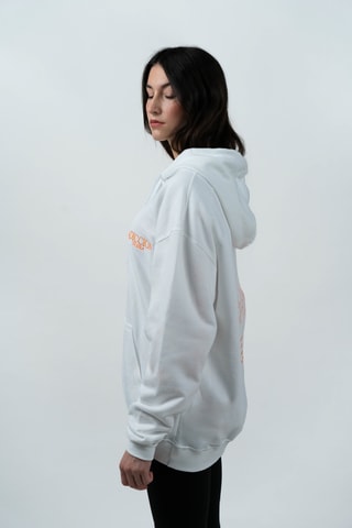 Felpa oversize con cappuccio The Court - Bianco