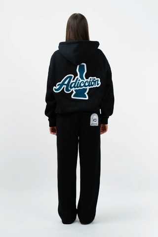Felpa oversize con cappuccio The Court - Nero