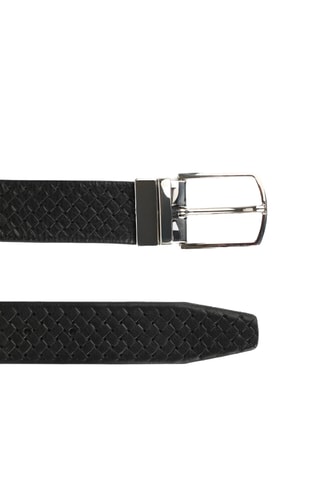 Ceinture en cuir Ponce - Marron et noir