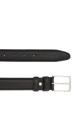 Ceinture en cuir Mini Mario - Noir