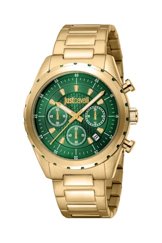 Montre à quartz en acier - Chronographe - Doré