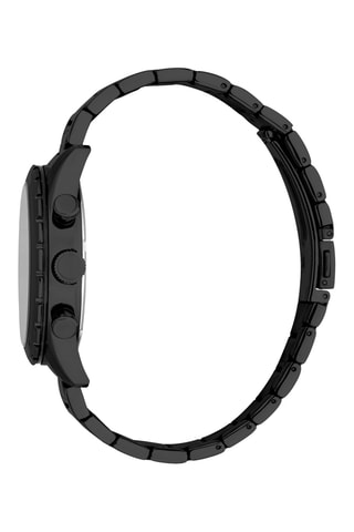 Montre à quartz en acier - Chronographe - Noir