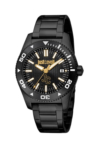 Montre à quartz en acier - Noir