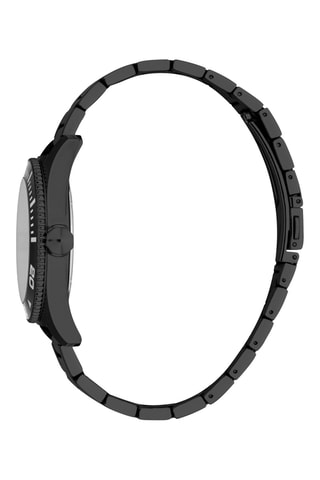 Montre à quartz en acier - Noir