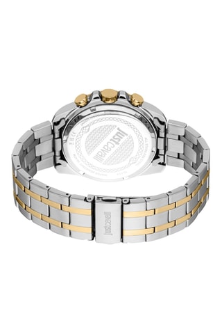 Montre à quartz en acier - Chronographe - Argenté et doré