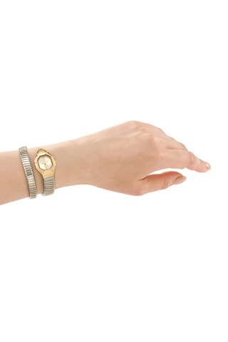 Stalen Quartz Horloge - Zilverkleurig en Goudkleurig