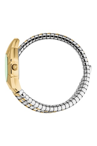 Stalen Quartz Horloge - Zilverkleurig en Goudkleurig
