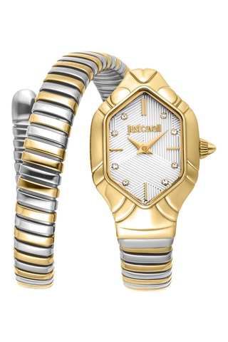 Stalen Quartz Horloge - Zilverkleurig en Goudkleurig