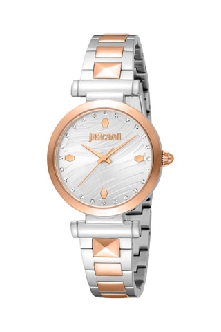 Montre mécanique en acier - Argenté et doré rose