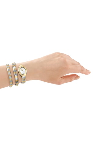 Stalen Quartz Horloge - Zilverkleurig en Goudkleurig