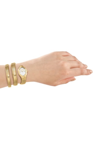Stalen Quartz Horloge - Goudkleurig