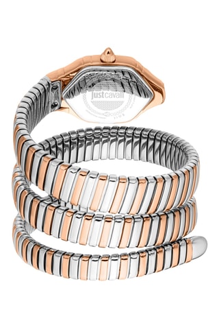 Stalen Quartz Horloge - Zilverkleurig en Roségoudkleurig