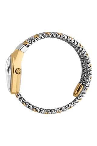 Stalen Quartz Horloge - Zilverkleurig en Goudkleurig