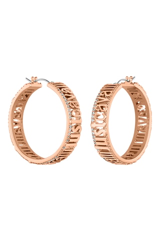 Créoles dorées à l'or rose - Zircons
