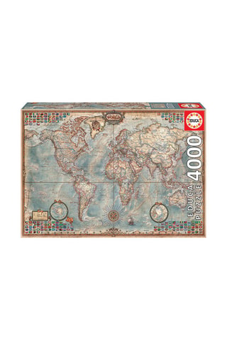 Puzzle mappemonde carte politique - 4000 pièces - Dès 14 ans
