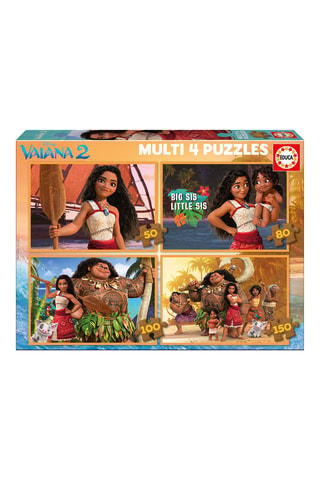 4 puzzles Vaiana Vaiana la légende du bout du monde Disney - 50, 80, 100 et 150 pièces