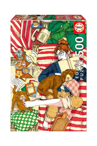 Puzzle Divano e cani Ana Jaren - 500 pezzi - Da 11 anni