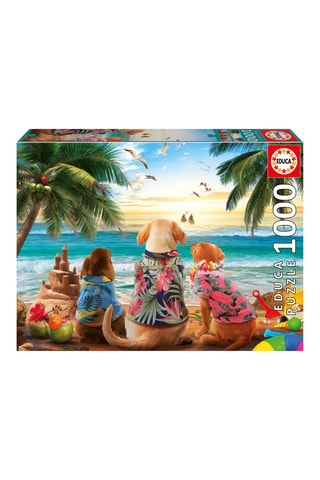 Puzzle Cani in spiaggia - 1000 pezzi - Da 14 anni