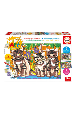 Jeu de peinture par numéros Chiens et chats - 13 pièces - Dès 9 ans