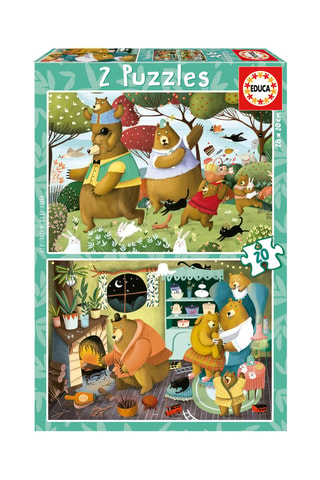 2 puzzles Contes de la Forêt  - 2 x 20 pièces - Dès 3 ans