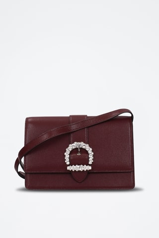 Sac bandoulière en cuir - Bordeaux - Jimmy Choo