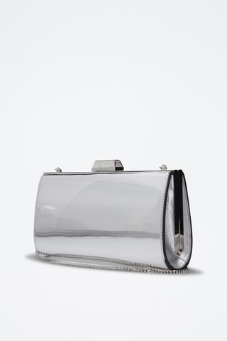 Pochette en cuir - Argenté - Jimmy Choo