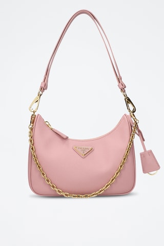 Sac porté épaule en cuir - Noir - Prada