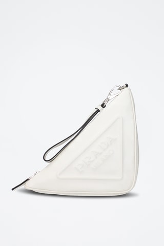 Pochette en cuir - Blanc - Prada