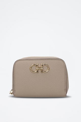 Portefeuille en cuir - Beige - Ferragamo
