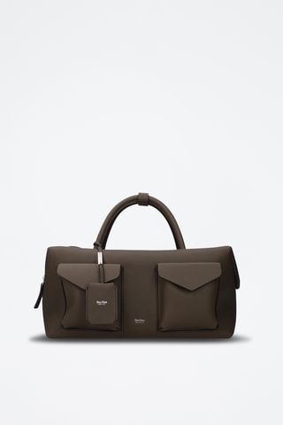 Sac de voyage en cuir - Marron foncé - 37 cm - Max Mara