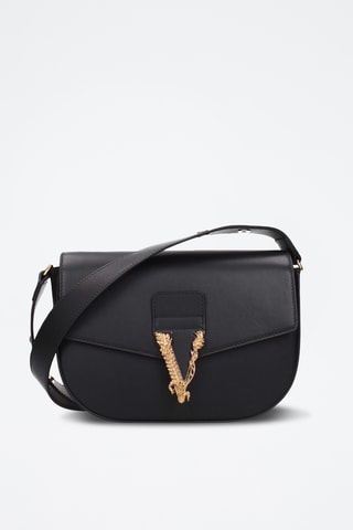 Sac bandoulière en cuir Virtus - Noir - Versace