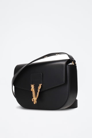 Sac bandoulière en cuir Virtus - Noir - Versace